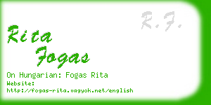 rita fogas business card